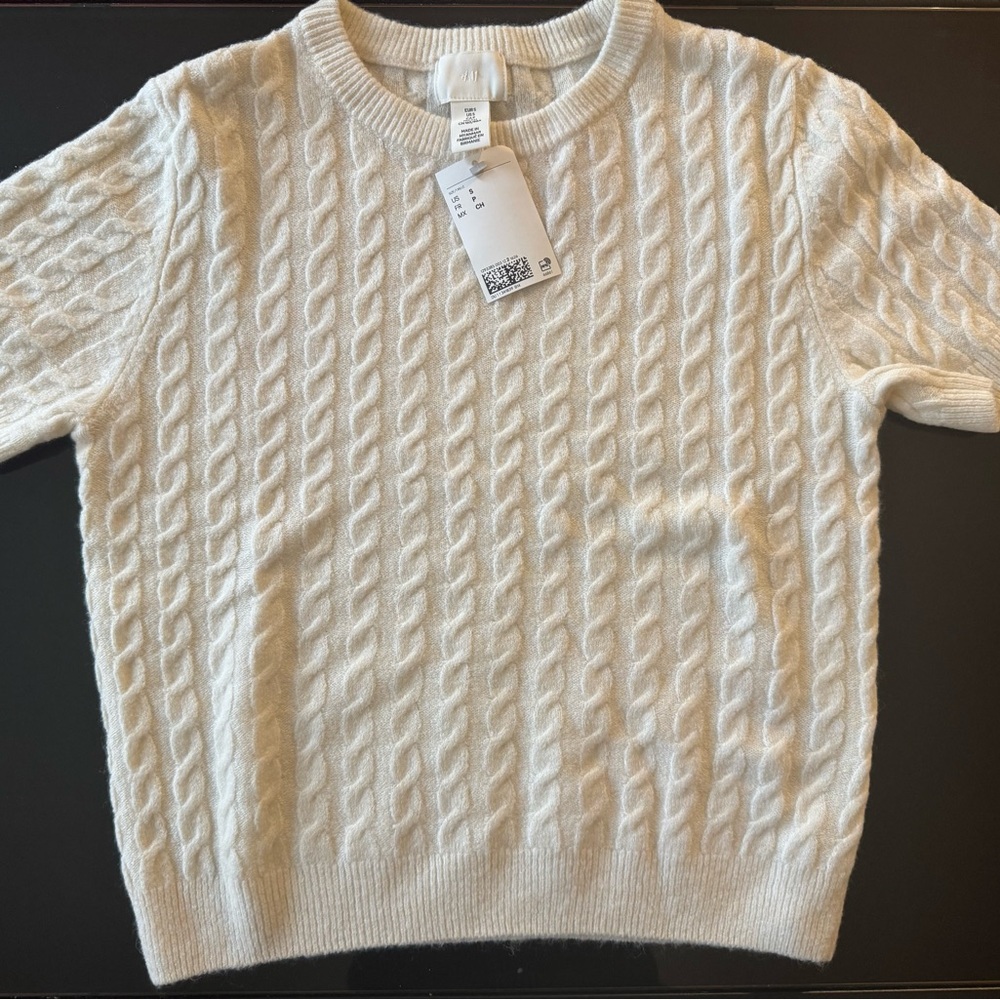 H&M Cream Cable Knit Sweater